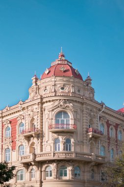 Rostov-On-Don, Rusya - 19 Mayıs 2019: Duma ve belediye binası. Ev 1899 yılında mimar Pomerantsev inşa edilmiştir. Şehrin başlıca mimari konumlar biri.