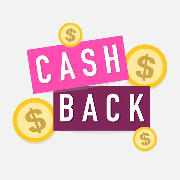 Illustration Icône Vectorielle Cash Back — Image vectorielle