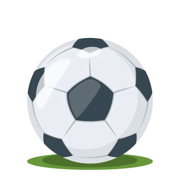 Pelota Fútbol Hierba Ilustración Vectorial — Vector de stock