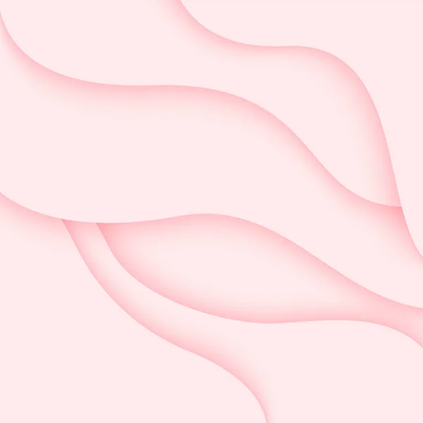 День Святого Валентина Розовая Волна Плакат Баннер Векторная Иллюстрация — стоковый вектор