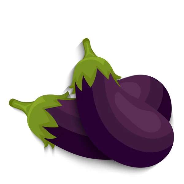 Berenjena Verduras Ilustración Vectorial — Vector de stock