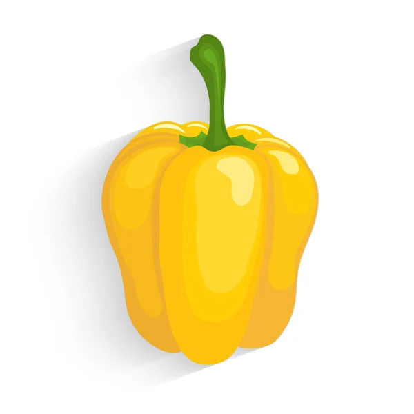 Realistische Gelbe Paprika Vektorillustration — Stockvektor