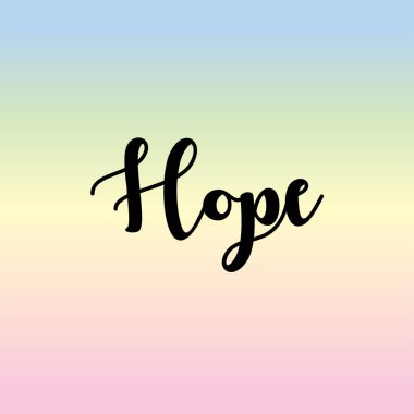 Umut. İlham verici harfler. vektör illüstrasyon