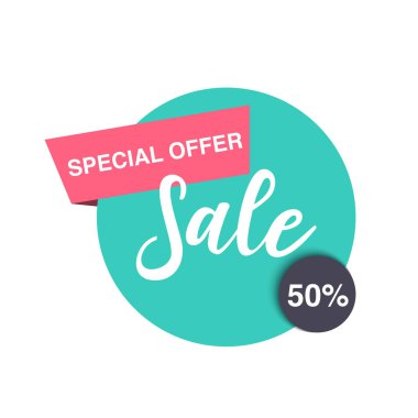 Satış rozeti afiş, vektör illüstrasyon