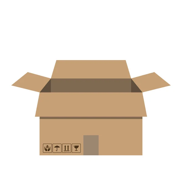 Kargo Karton Konteyner Kutuları Vektör Çizimi — Stok Vektör