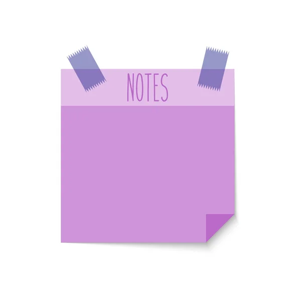Sticky Paper Notities Vector Illustratie — Stockvector