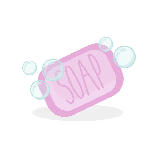 Jabón rosa con burbujas — Archivo Imágenes Vectoriales
