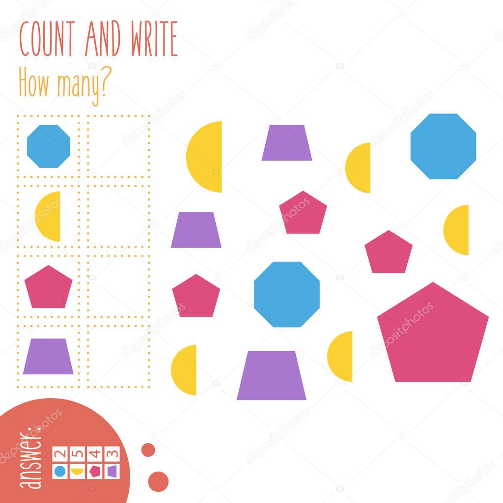 Count and write worksheet. How many?