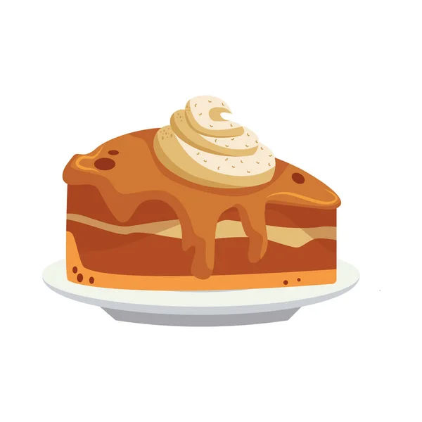 Pastel de calabaza — Vector de stock