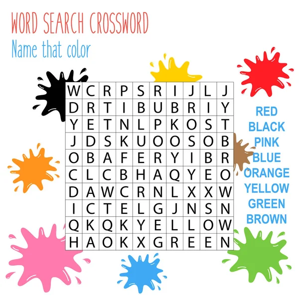 Crossword Puzzle Where Clues Answers About Stock Illustration