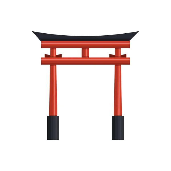 Japon torii kapısı. vektör çizim