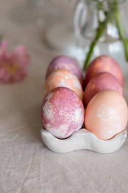 Easter renkli yumurta yakın