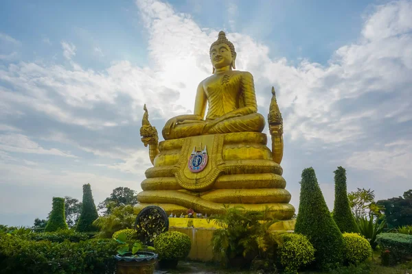 Zlatý Buddha Ostrově Phuket Thajsko — Stock fotografie