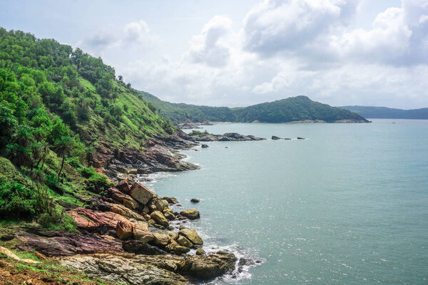 Flora and fauna of the tropical peninsula in the jungle. Gokarna Village, India