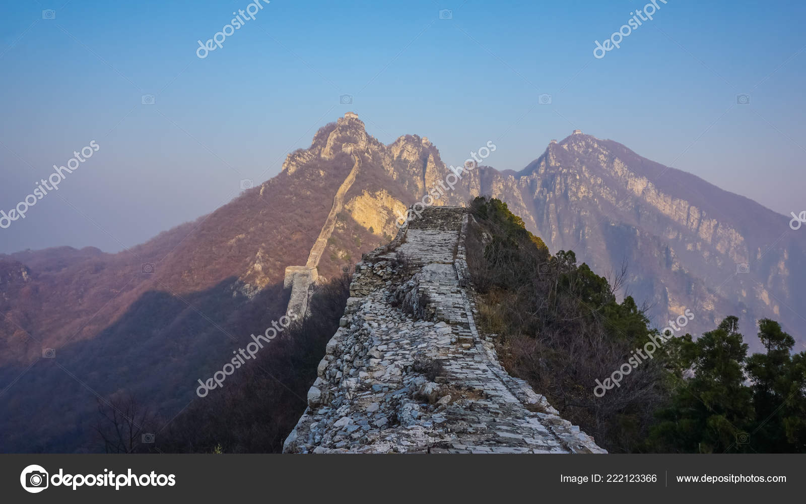 Beau Paysage Vieille Partie Grande Muraille Chine Image Libre De Droit Par Pavelvero C