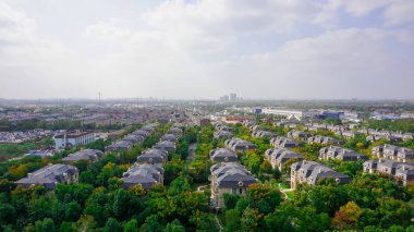 Shanghai şehir Çin'deki banliyösünde
