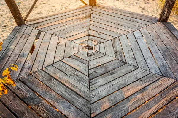 Μοτίβο Δάπεδο Από Gazebo Παραλίας — Φωτογραφία Αρχείου