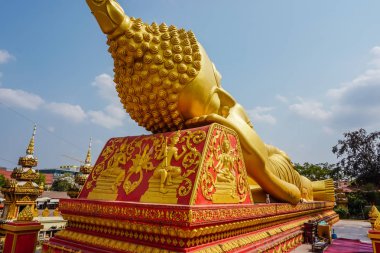 Vientiane, Laos Altın Buda uzanmış