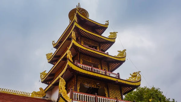 Vackra Buddhistiska Flervånings Pagoden Vientiane Laos — Stockfoto