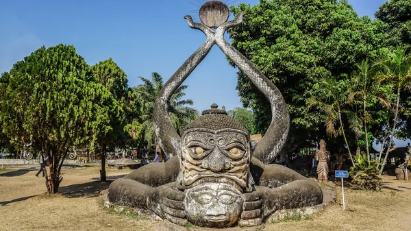 Staré Sochy Buddha Parku Vientiane Laos — Stock fotografie