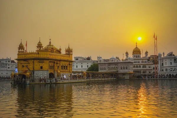 Golden Temple Naplemente Amritsar India — Stock Fotó