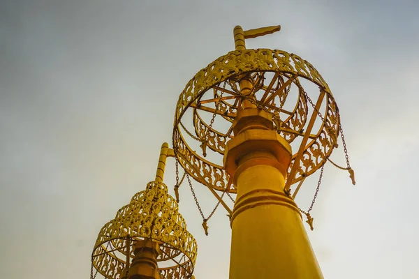 Mooie Gouden Pagodes Praktijk Van Het Centrum Van Vipasana Kanpur — Stockfoto