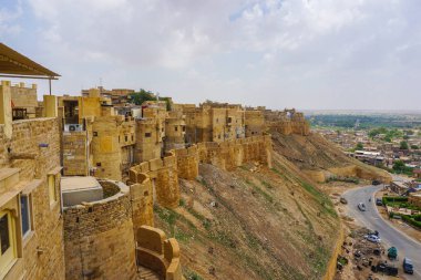 Jaisalmer, Hindistan - 14 Temmuz 2017: Altın Şehir Fort Jaisalmer