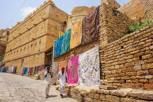 Jaisalmer Inde Juillet 2017 Rues Vie Simple Sur Territoire Ville — Photo