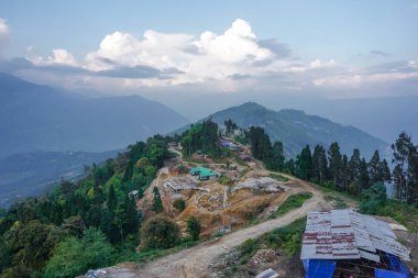 Devlet Sikkim, India Himalaya dağlarında inanılmaz manzaralar