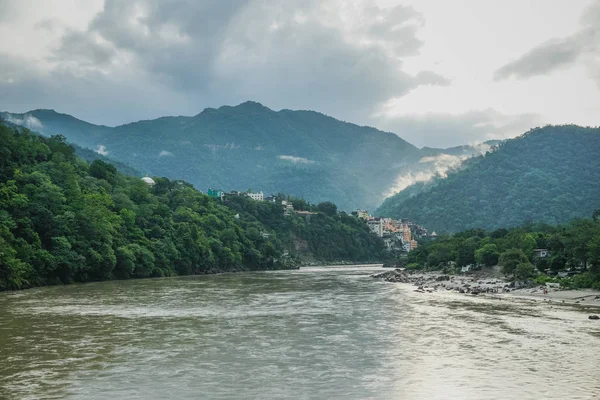 Krásná Posvátné Řeky Gangy Rishikesh Indie — Stock fotografie