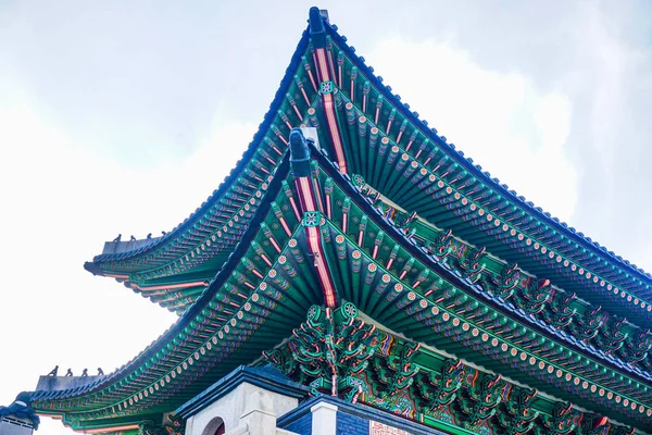 Taket Det Koreanska Templet Seoul — Stockfoto