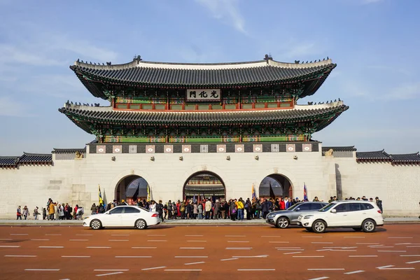 Seoul Südkorea Dezember 2018 Königlicher Gyeongbokgung Palast Seoul Viele Menschen — Stockfoto