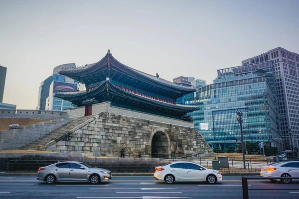 Seoul Südkorea Dezember 2018 Einfaches Stadtleben Seoul Architektur Verkehr Menschen — Stockfoto