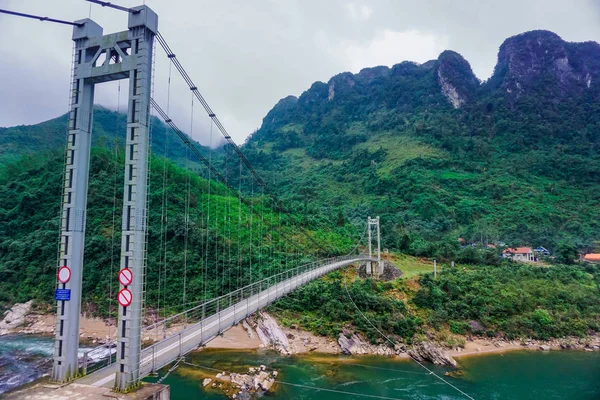 Ponte Fiume Montagna Nella Provincia Quang Binh Vietnam — Foto Stock