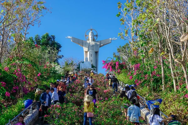 Вунг Тау Вьетнам Февраля 2018 Года Статуя Иисуса Христа Многие — стоковое фото