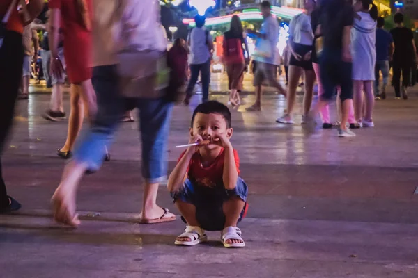 Chi Minh City Wietnam Lutego 2018 Nocne Ulice Kluby Nocne — Zdjęcie stockowe