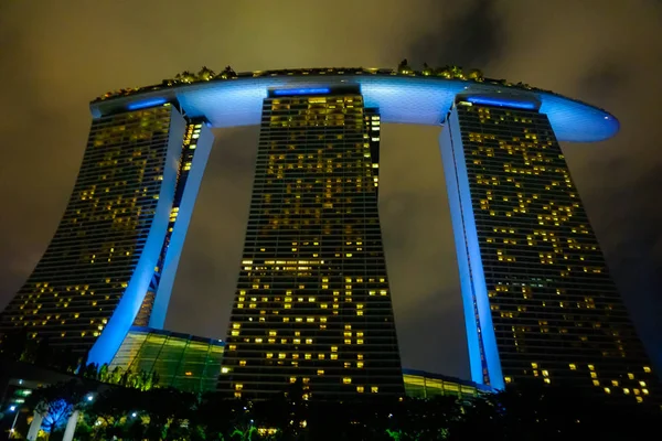 Marina Bay Sands Night Singapore — Stock Photo, Image