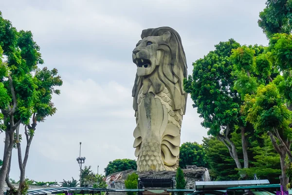 Estatua Merlion Sentosa Park Singapur — Foto de Stock