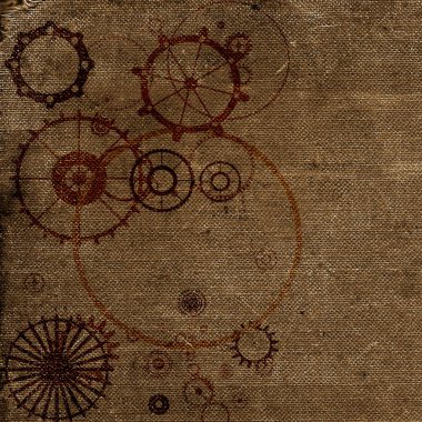 steampunk eski arka plan, kağıt tuval çerçeve, dişliler, dişliler retro vintage duvar kağıdı