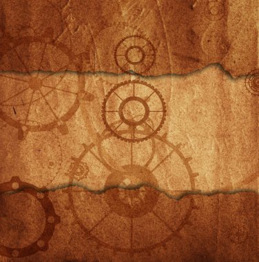 steampunk eski arka plan, kağıt tuval çerçeve, dişliler, dişliler retro vintage duvar kağıdı