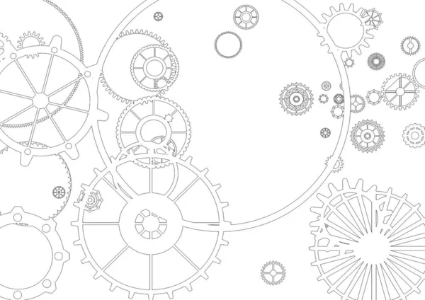 Steampunk Old Background Paper Canvas Frame Cogs Gears Retro Vintage — Stock Photo, Image