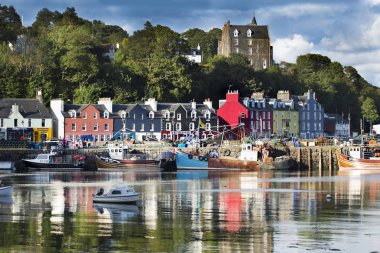 Tobermory town, capital of the Isle of Mull in the Scottish Inner Hebrides, Scotland, United Kingdom, Europe clipart