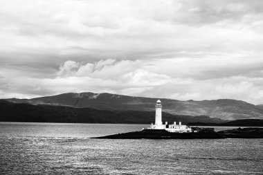 Eilean Musdile feneri siyah beyaz