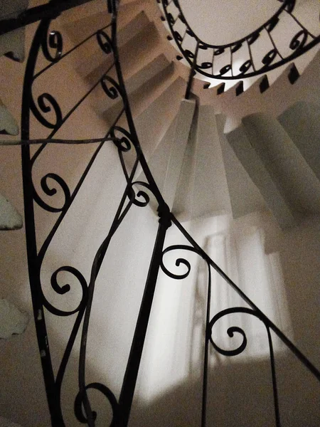 Spiral Staircase Metal Railing — Stock Photo, Image