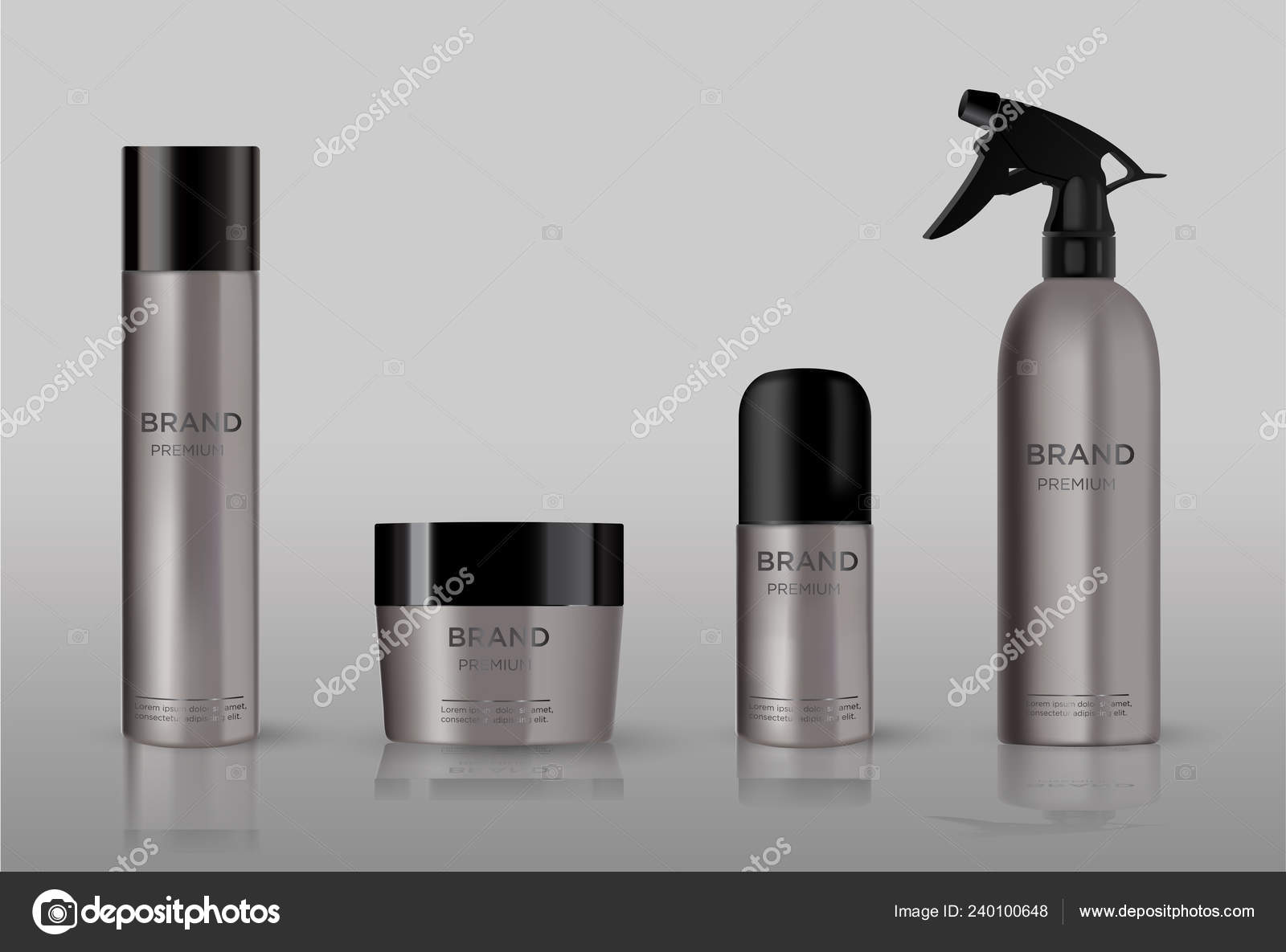Download Blank Cosmetic Package Metal Mockup Isolated Grey Background Metal Tube Stock Vector C Pylyp777 240100648 PSD Mockup Templates
