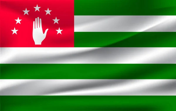 Vlag van Abchazië. Vlag van Abchazië vectorillustratie. — Stockvector