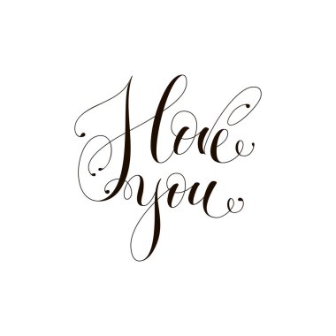Kartpostal seviyorum. Sevgililer günü için ifade. Mürekkep çizim. Modern fırça hat. Beyaz arka plan üzerinde izole.