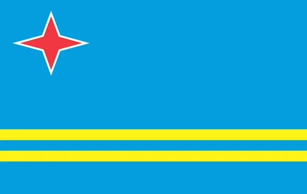 Drapeau d'Aruba. Illustration vectorielle . — Image vectorielle