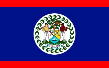 Belize vektör illüstrasyonunun bayrağı