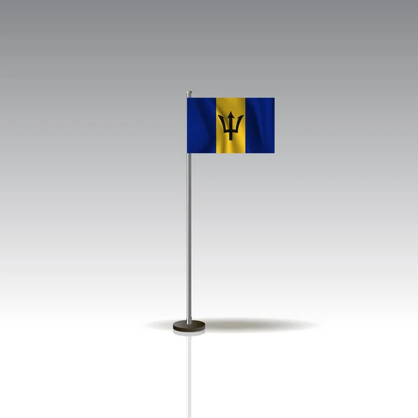 Illustratie van de vlag van het land van Barbados. — Stockvector